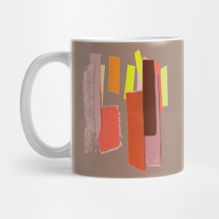 Geometric Color Swatches Illustration - Orange Rust Mug